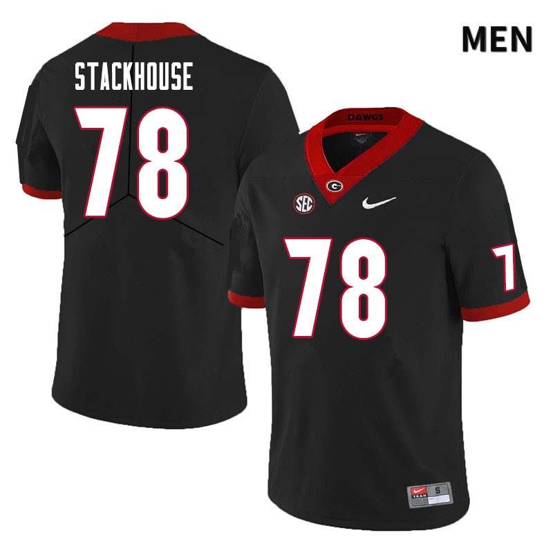 Georgia Bulldogs Men's Nazir Stackhouse #78 Black Stitched College UGA Football Jersey 23TP018FG